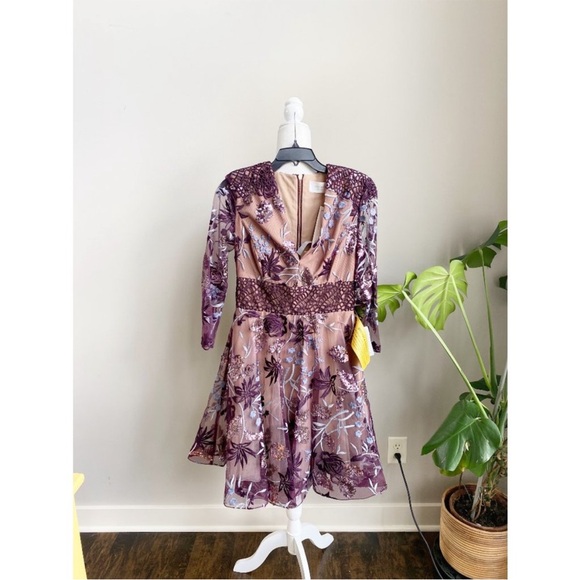 Bronx & Banco Purple Lace Dress Size M (6) - Picture 6 of 6